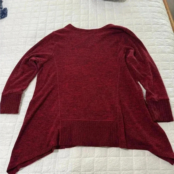 Style & Co Red/Black sweater  - Size 0X - Picture 4 of 5